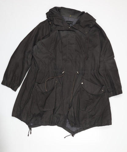 Limited Collection Womens Brown Rain Coat Coat Size 14 Zip