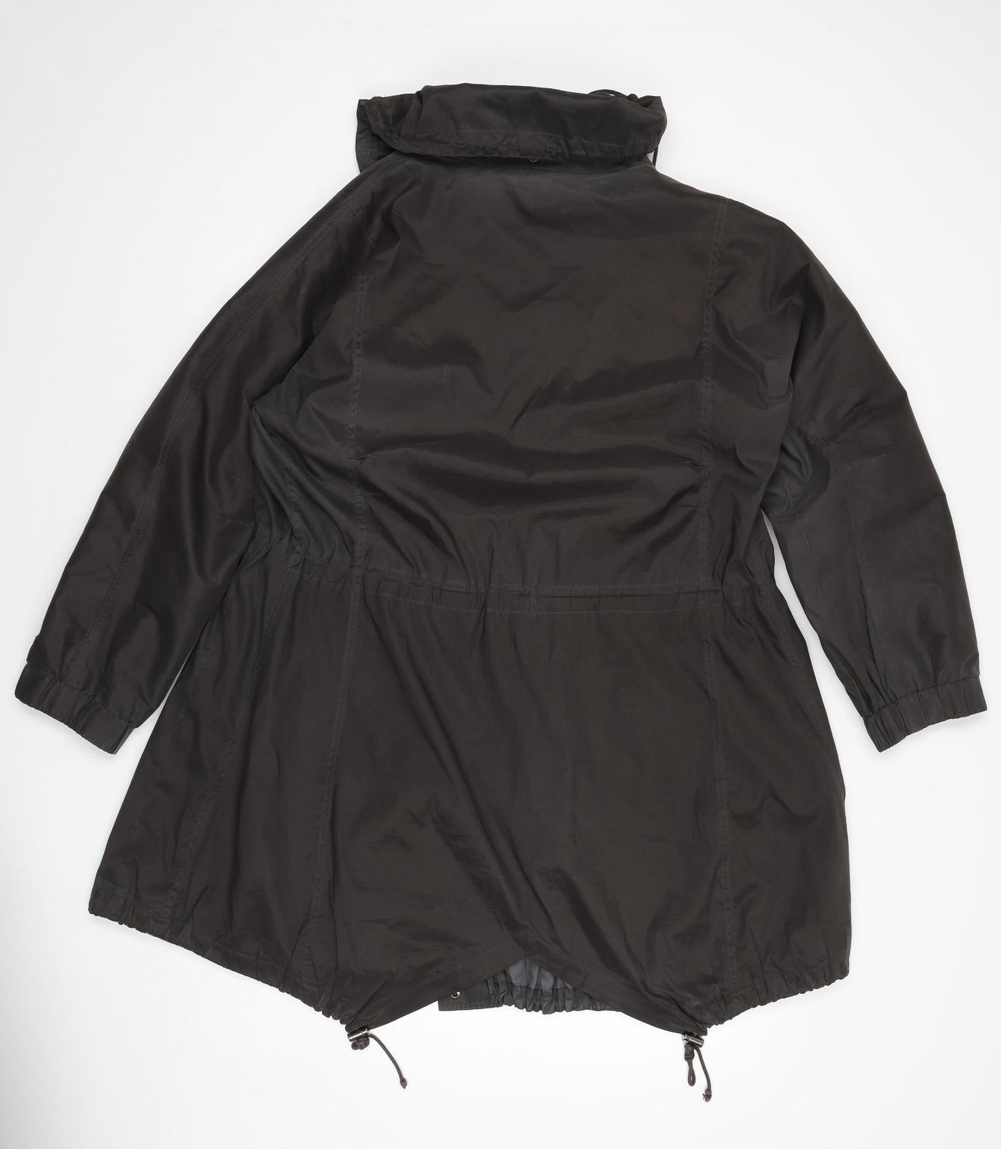 Limited Collection Womens Brown Rain Coat Coat Size 14 Zip