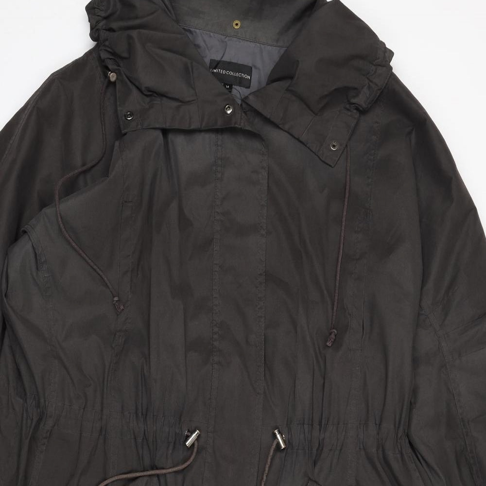 Limited Collection Womens Brown Rain Coat Coat Size 14 Zip