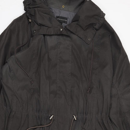 Limited Collection Womens Brown Rain Coat Coat Size 14 Zip