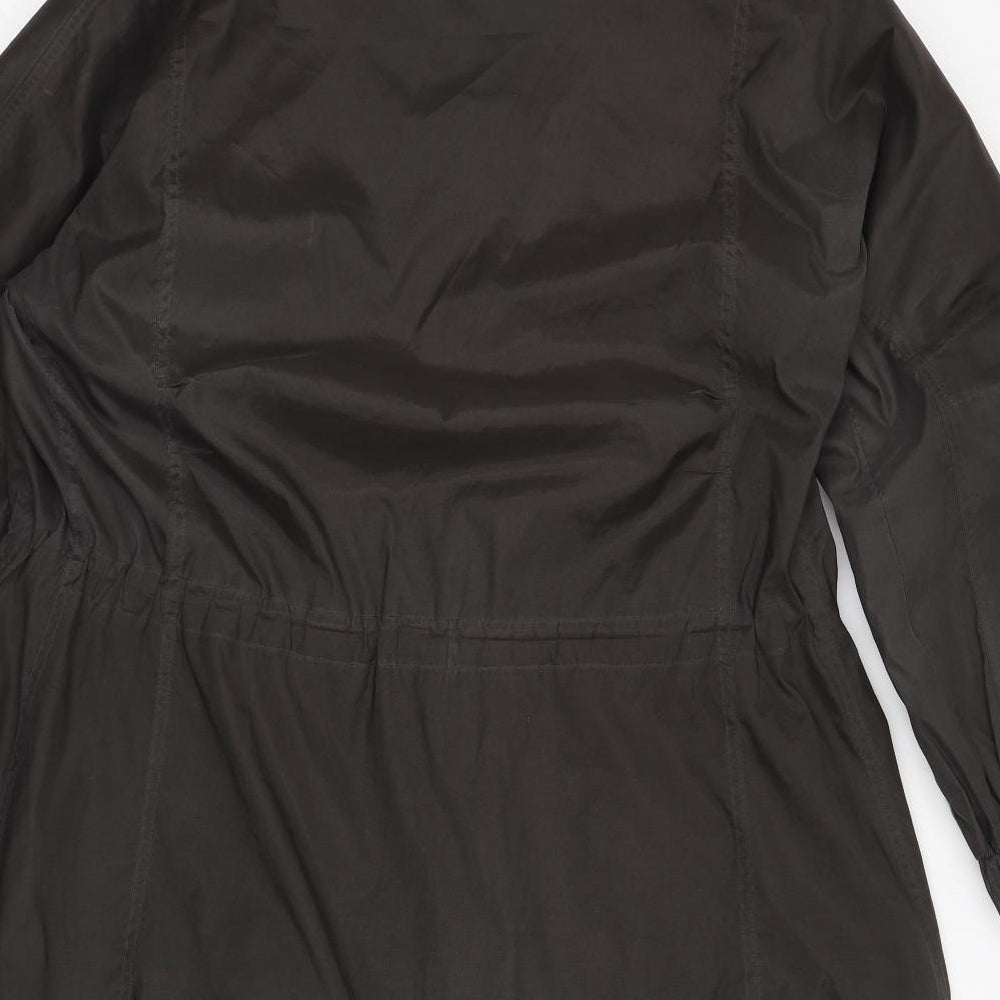 Limited Collection Womens Brown Rain Coat Coat Size 14 Zip