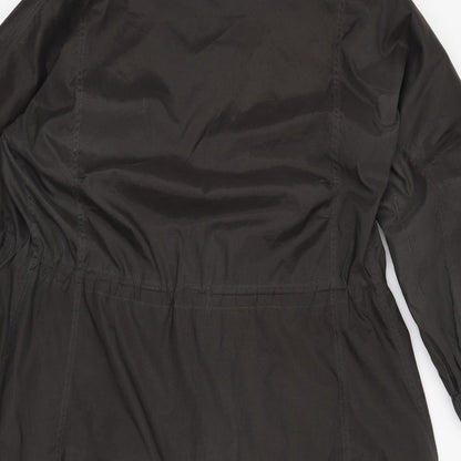 Limited Collection Womens Brown Rain Coat Coat Size 14 Zip