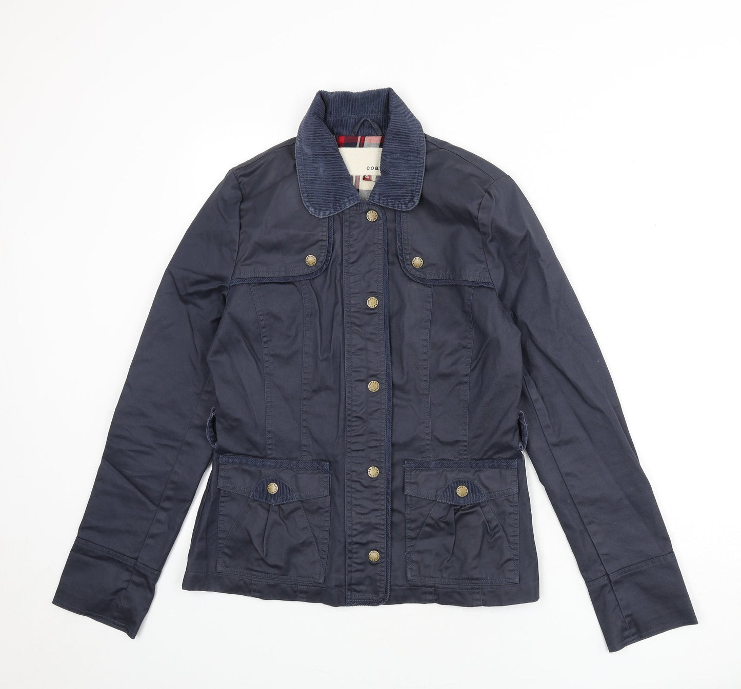 Coated London Womens Blue Jacket Size 10 Snap