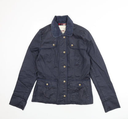 Coated London Womens Blue Jacket Size 10 Snap