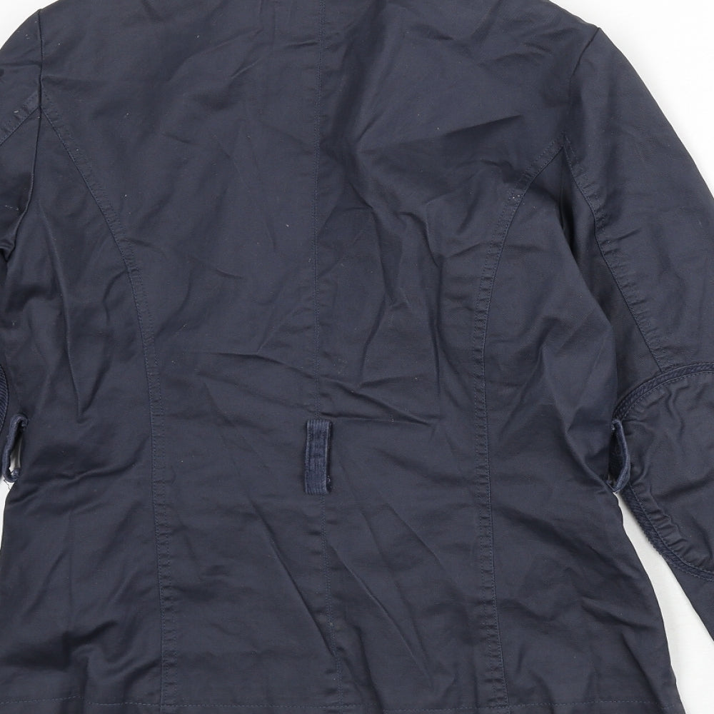 Coated London Womens Blue Jacket Size 10 Snap