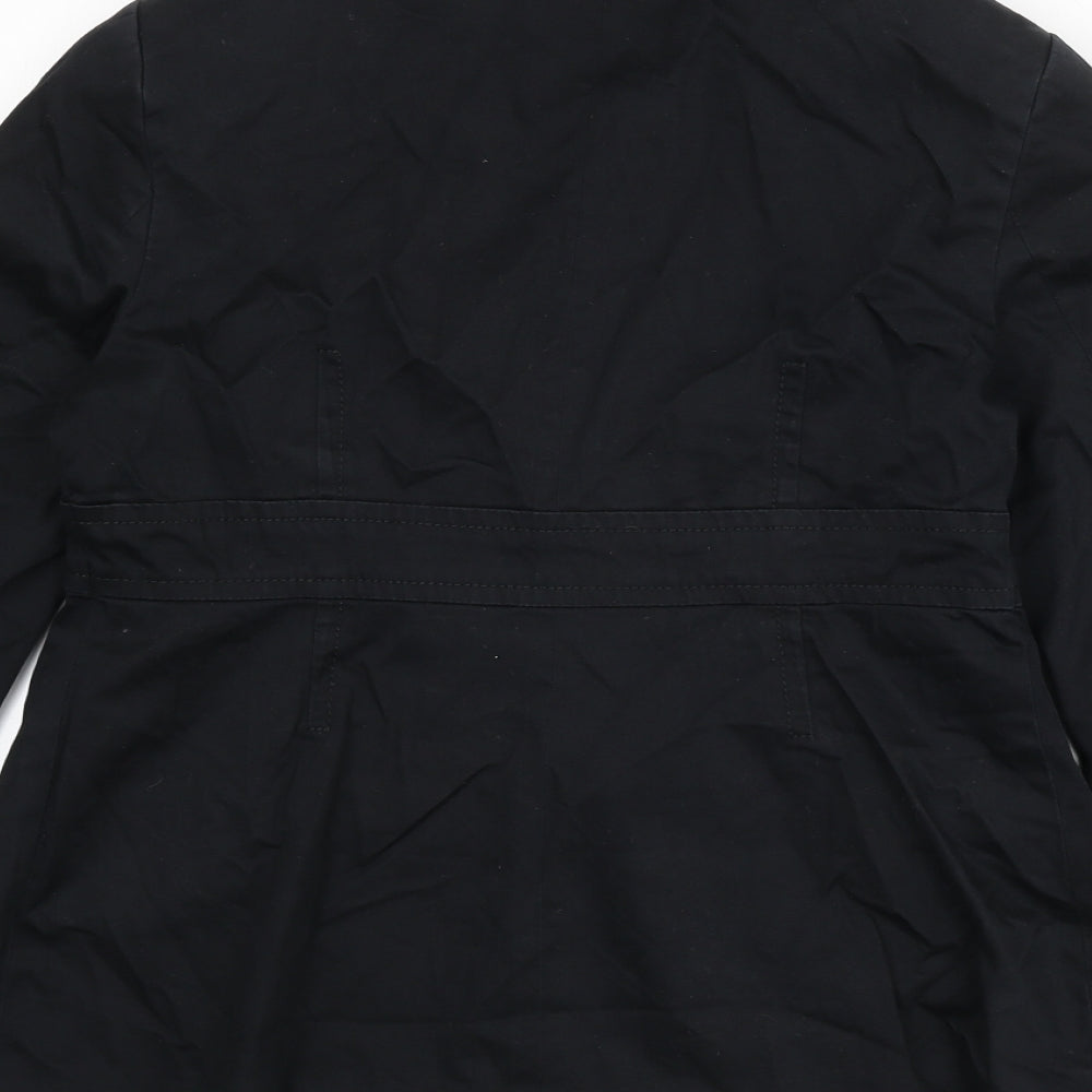 Womens UK Size 12 Marks and Spencer Black Overcoat