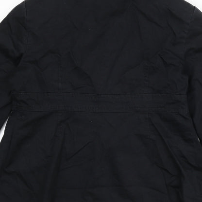 Womens UK Size 12 Marks and Spencer Black Overcoat