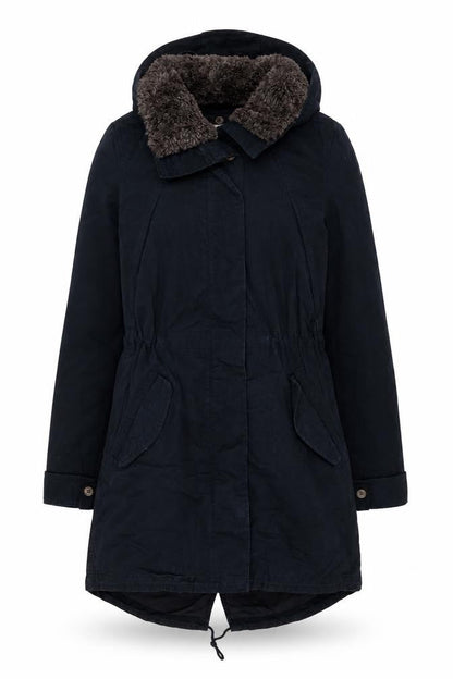 Womens UK Size 10 H&M Blue Parka Coat