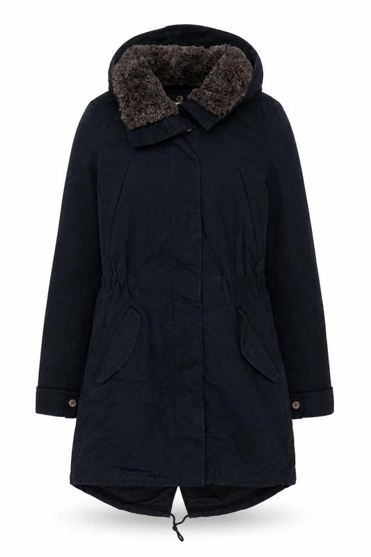 Womens UK Size 10 H&M Blue Parka Coat