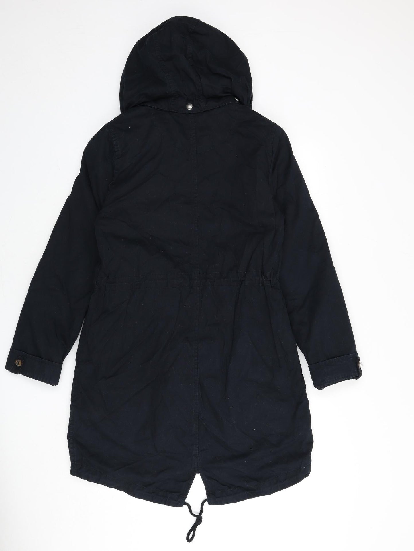 Womens UK Size 10 H&M Blue Parka Coat