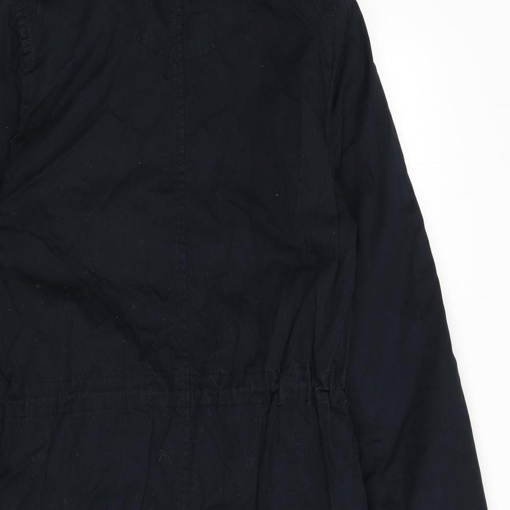 Womens UK Size 10 H&M Blue Parka Coat