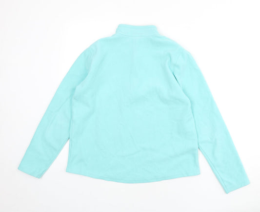 DECATHLON Girls Blue Polyester Pullover Sweatshirt Size 14-15 Years Zip