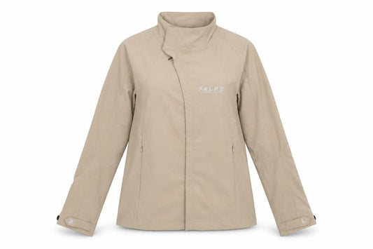 Falke Womens Beige Windbreaker Jacket Size S Zip