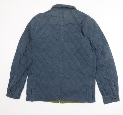 Mens UK Size L Scotch & Soda Blue Quilted Coat