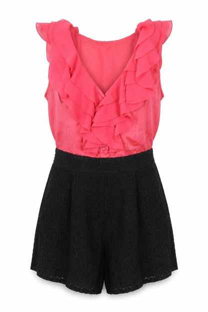 Womens UK Size 10 Lipsy One-Piece Pink Romper