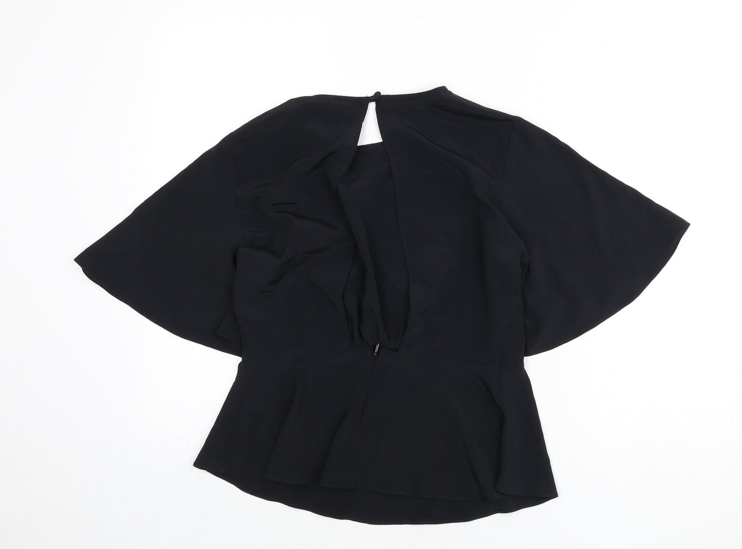 Womens UK Size 8 Topshop Black Basic Blouse