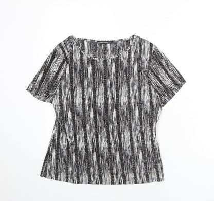 Womens UK Size S Reflections Multicoloured Basic T-Shirt