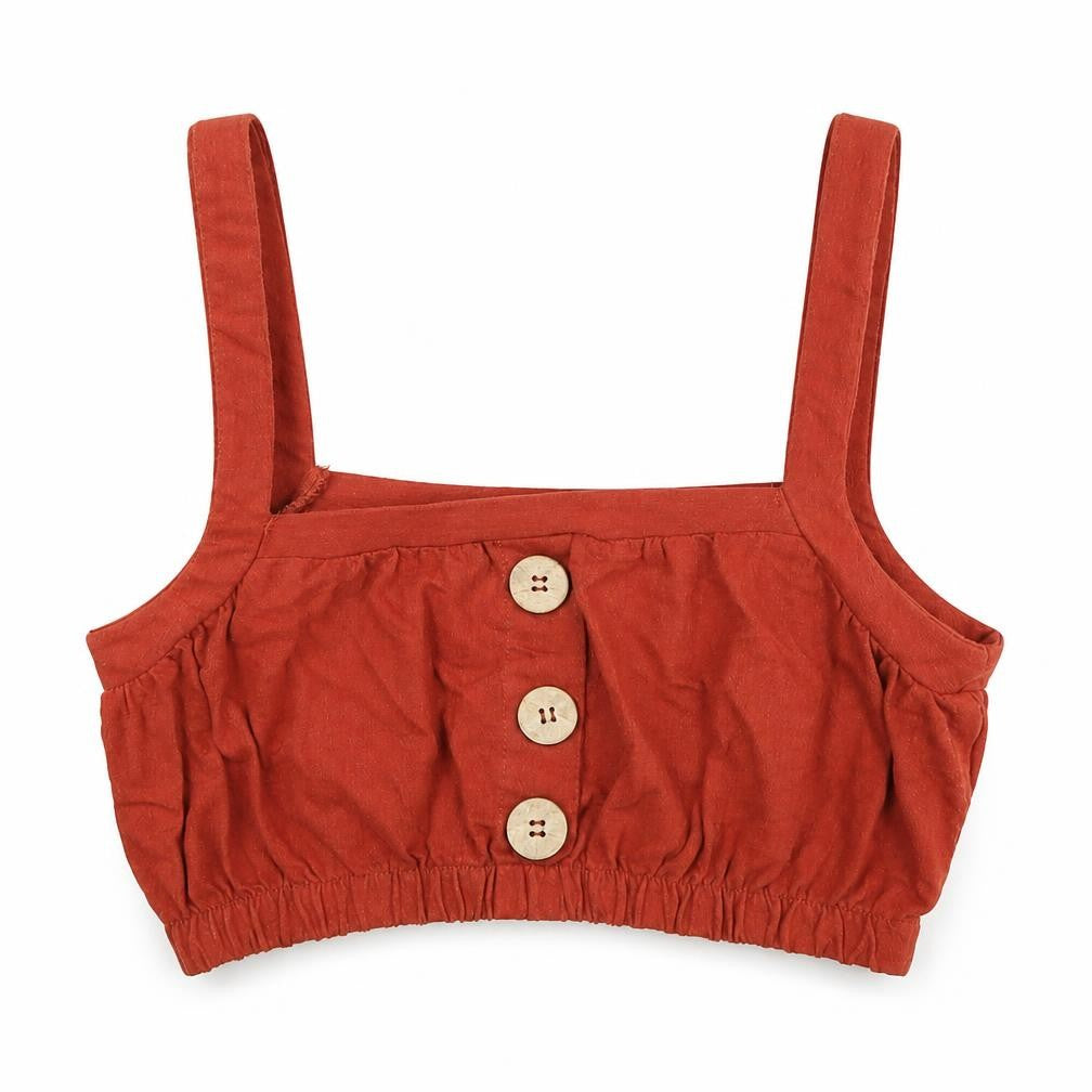 Womens UK Size XS Pull&Bear Orange Cropped Tank