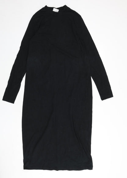 Mama-licious Womens Black Polyester Sheath Size L Round Neck Pullover