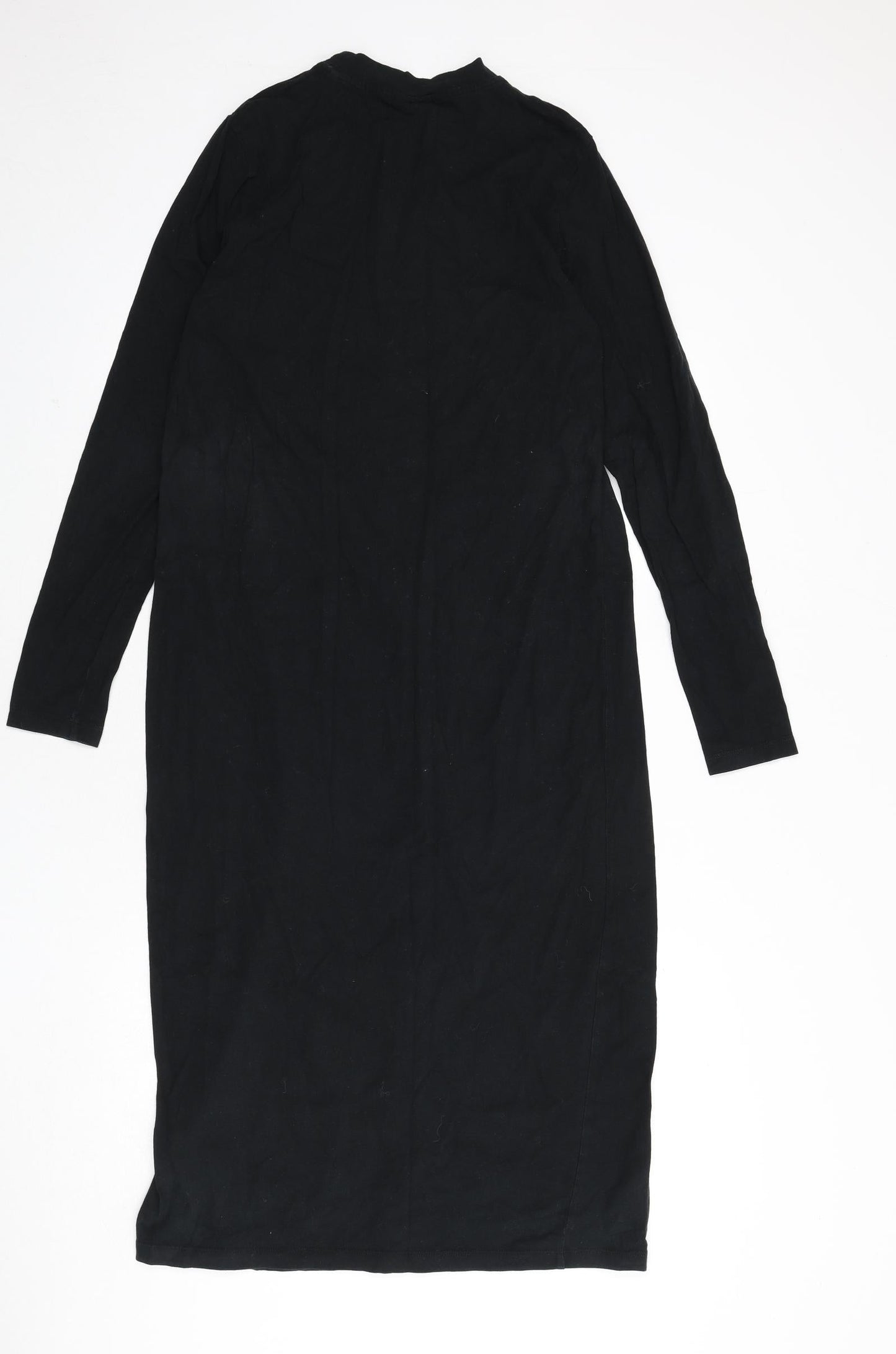 Mama-licious Womens Black Polyester Sheath Size L Round Neck Pullover