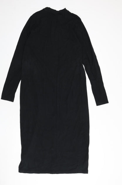 Mama-licious Womens Black Polyester Sheath Size L Round Neck Pullover