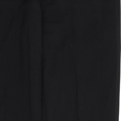 Marks and Spencer Mens Black Polyester Dress Pants Trousers Size 28 in L29 in Regular Zip