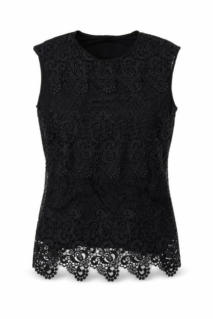 Womens UK Size S Oasis Black Basic Tank