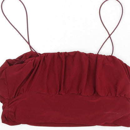 Womens UK Size S Pink Vanilla Red Camisole T-Shirt