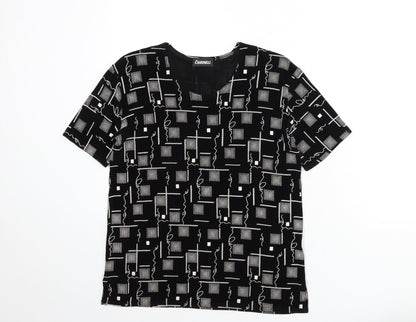 Womens UK Size M Charmell Black Basic T-Shirt