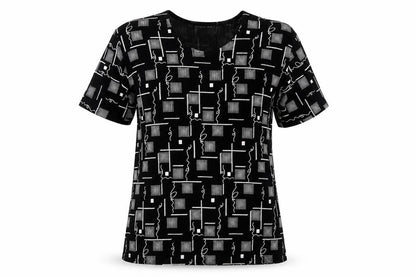 Womens UK Size M Charmell Black Basic T-Shirt