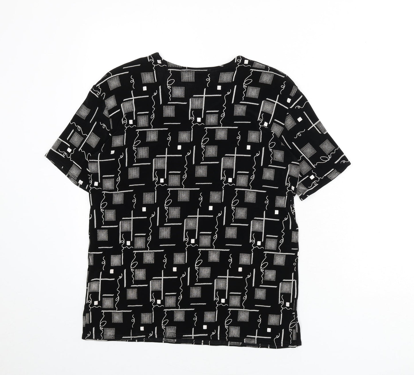 Womens UK Size M Charmell Black Basic T-Shirt