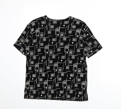 Womens UK Size M Charmell Black Basic T-Shirt