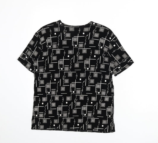 Womens UK Size M Charmell Black Basic T-Shirt