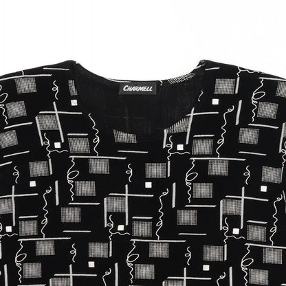 Womens UK Size M Charmell Black Basic T-Shirt