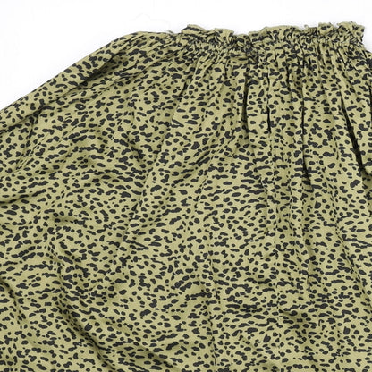 Womens UK Size 10 H&M Green Basic Blouse