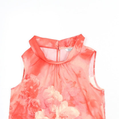 Womens UK Size 10 Debenhams Pink Basic Tank