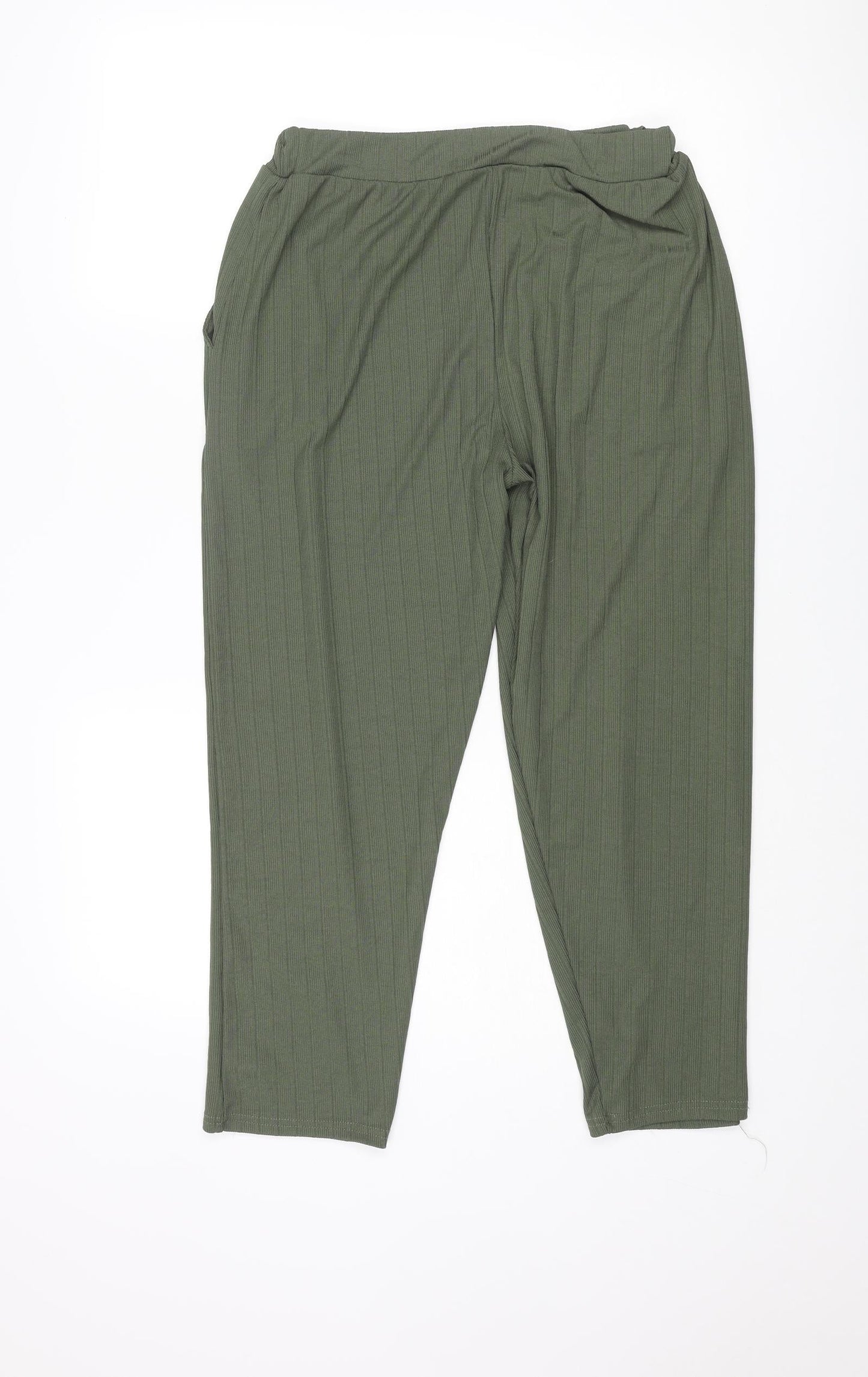 Womens UK Size M Misspap Regular Fit Harem Green Trousers