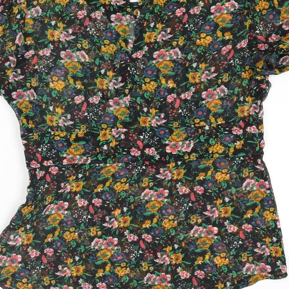 Womens UK Size M Kimchi Blue Multicoloured Basic Blouse