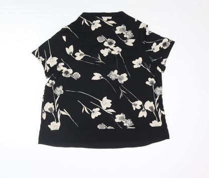 Womens UK Size 18 Classic Black Basic Blouse