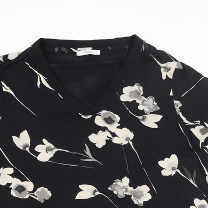 Womens UK Size 18 Classic Black Basic Blouse