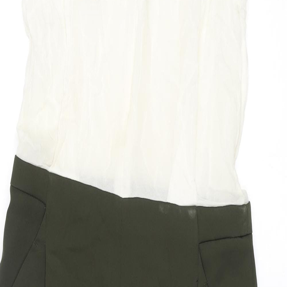 Zara Womens Green Polyester Jumpsuit One-Piece Size S L26 in Zip