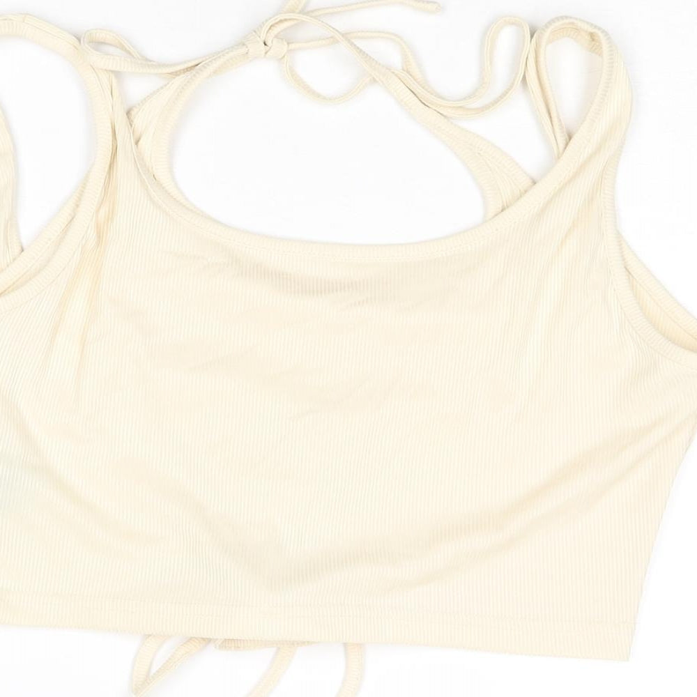 Womens UK Size XL Cider Ivory Cropped Blouse