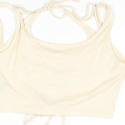 Womens UK Size XL Cider Ivory Cropped Blouse