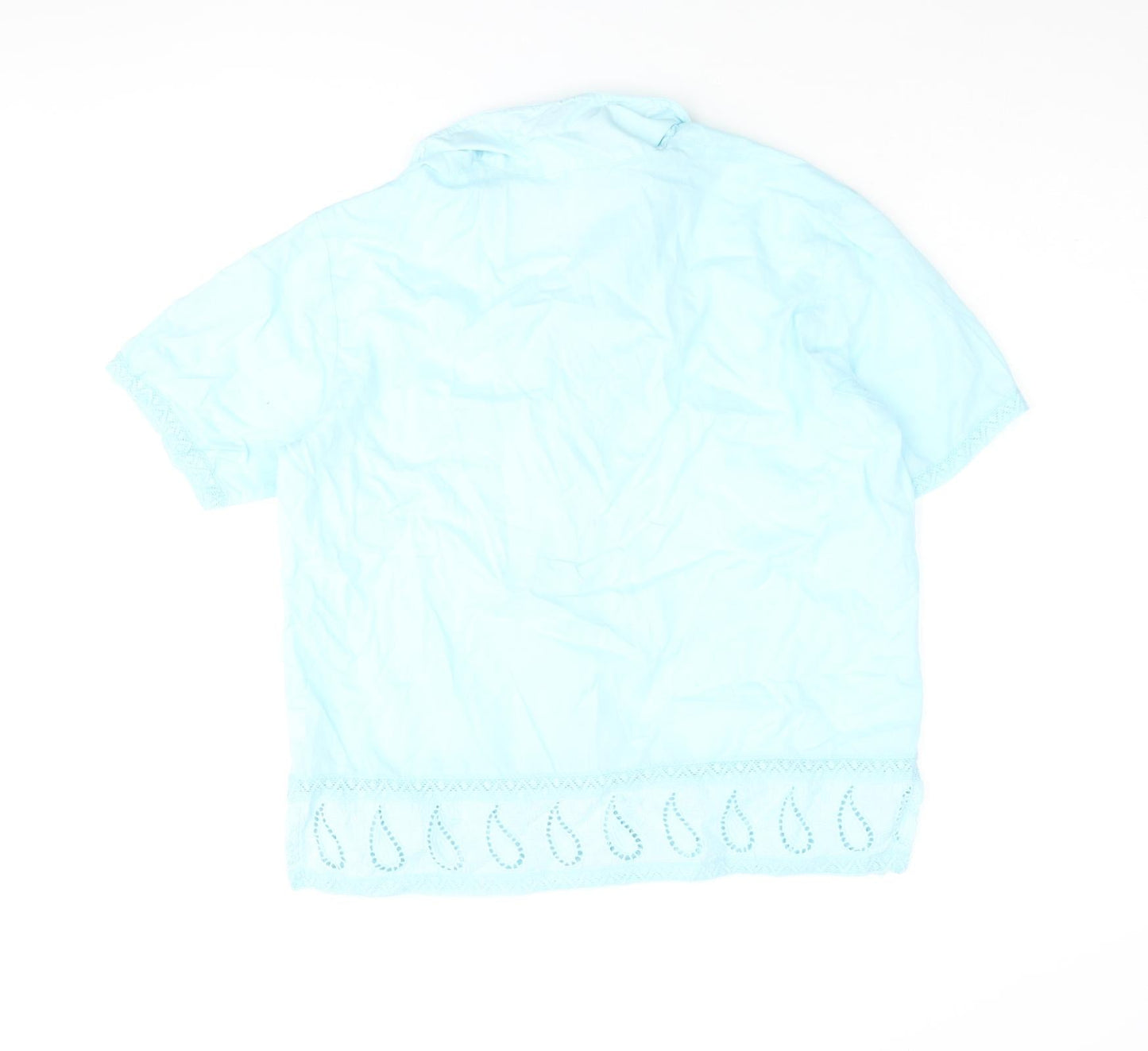 Womens UK Size 10 Marks and Spencer Blue Basic Blouse