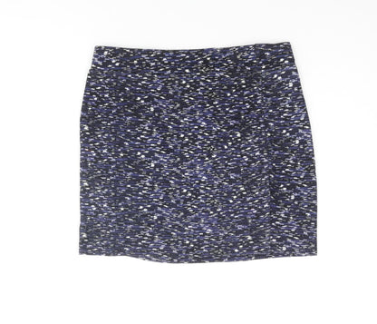 Sparkle & Fade Womens Blue Geometric Viscose Mini Skirt Size L