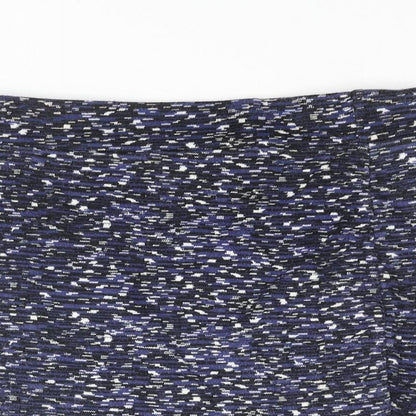 Sparkle & Fade Womens Blue Geometric Viscose Mini Skirt Size L