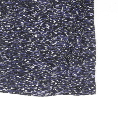 Sparkle & Fade Womens Blue Geometric Viscose Mini Skirt Size L