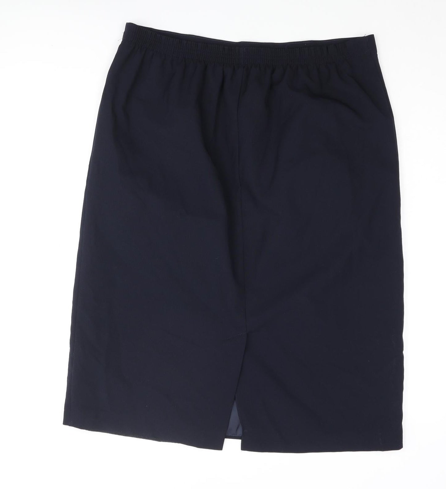 Bonmarché Womens Blue Polyester Straight & Pencil Skirt Size 14 - Belt Detail