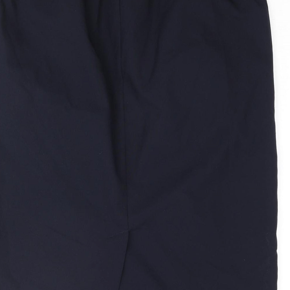 Bonmarché Womens Blue Polyester Straight & Pencil Skirt Size 14 - Belt Detail