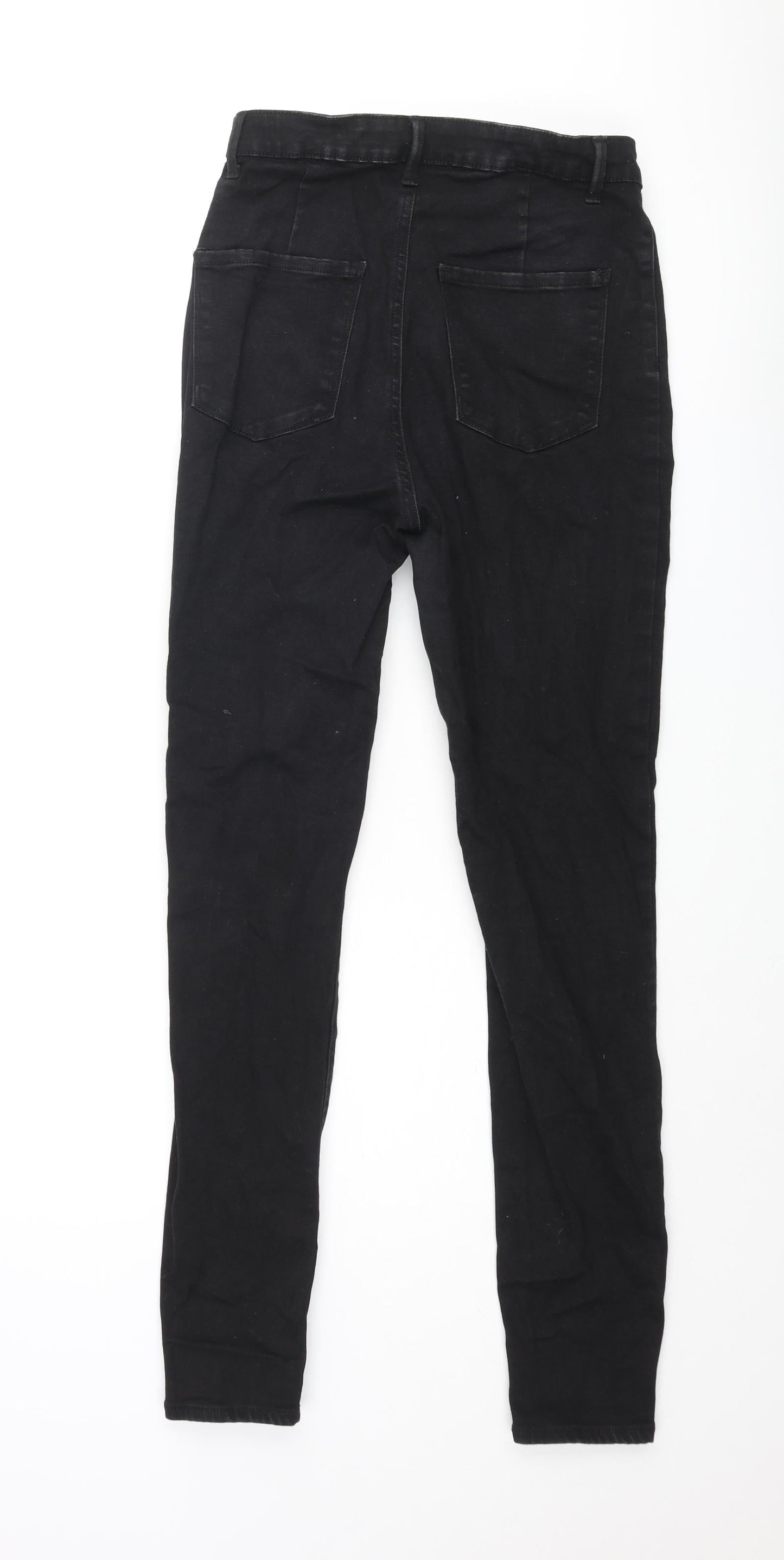 Denim & Co. Womens Black Cotton Skinny Jeans Size 10 L29 in Regular Zip